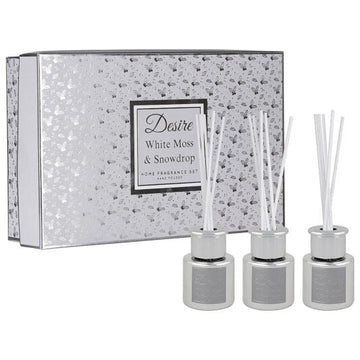 White Moss & Snowdrop Set of 3 Diffusers 50ml