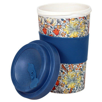 William Morris Golden Lily 350ml Reusable Bamboo Travel Mug