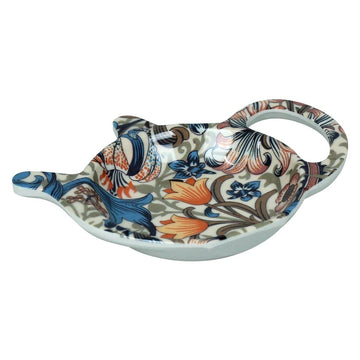 William Morris Golden Lily Melamine Floral Teabag Tidy