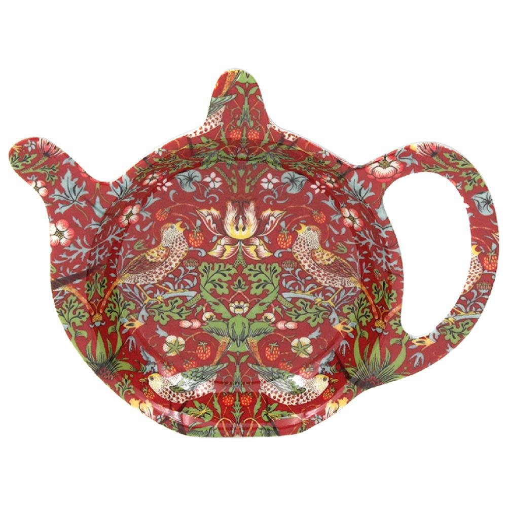 William Morris Red Strawberry Thief Teabag Tidy - Bonnypack