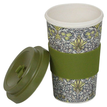 William Morris Snakeshead 350ml Reusable Bamboo Travel Mug