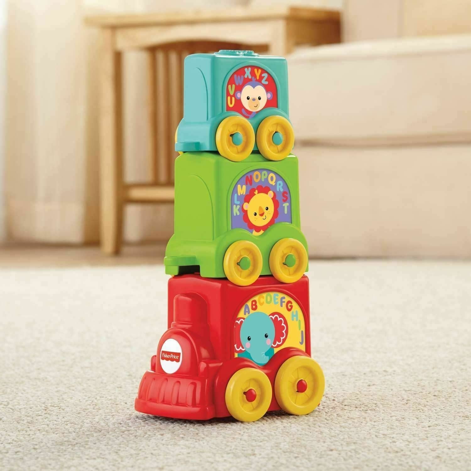 Stack Nest Connect Roll Choo Choo Learning Kids Baby Toy
