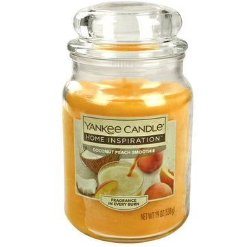 Yankee 19oz Jar Candle Coconut Peach Smoothie Flavour - Bonnypack