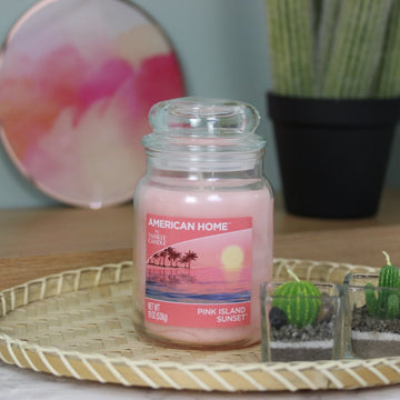 Yankee 19oz Jar Candle Pink Island Sunset Flavour