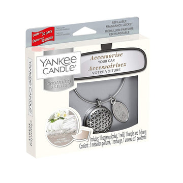 Yankee Candle Car Locket Air Freshener Fluffy Towels Round Geo