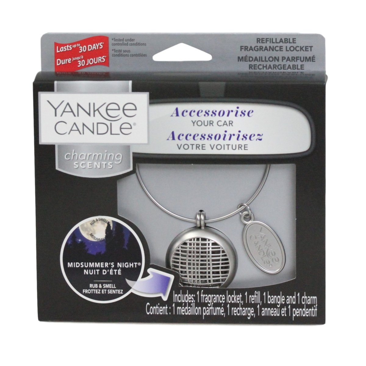 Yankee Candle Car Locket Air Freshener Midsummer's Night Linear - Bonnypack