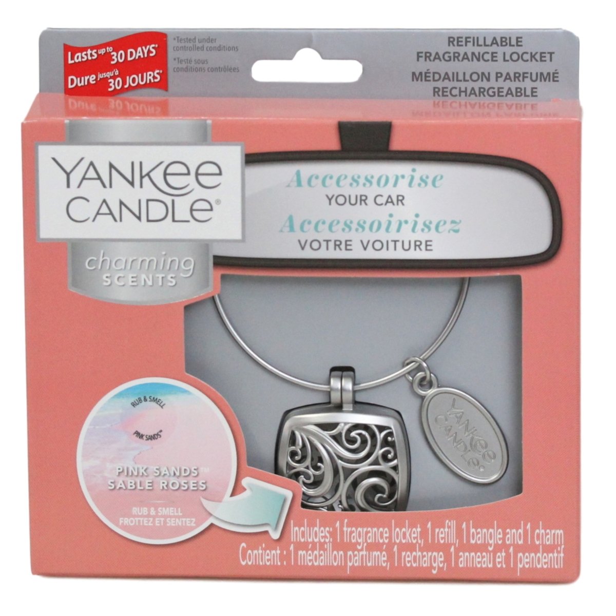 Yankee Candle Car Locket Air Freshener Pink Sands Square - Bonnypack